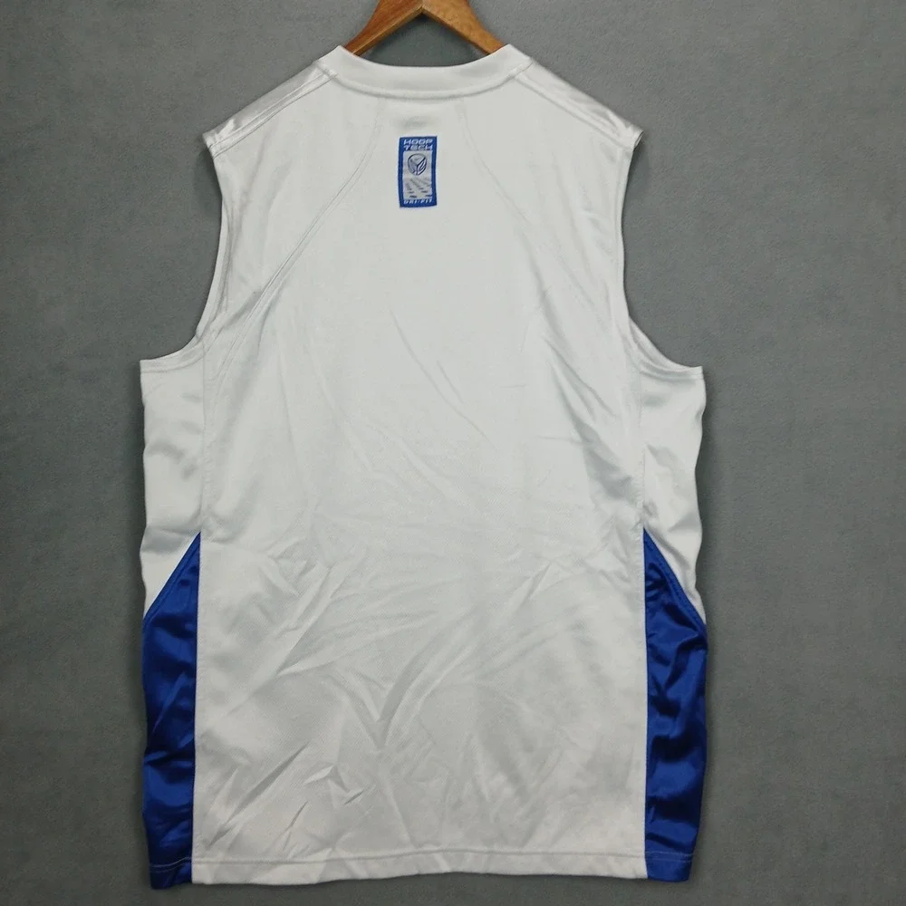 Nike Hoop Tech Dri Fit Basketball Jersey Mens XL Light Gray Swoosh Logo V‎ Neck